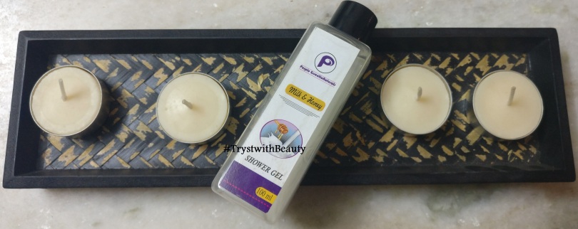 Purple EssentioNaturals Milk & Honey Shower Gel